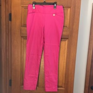 Anne Klein Pink Straight Leg Pants Tailored Fit